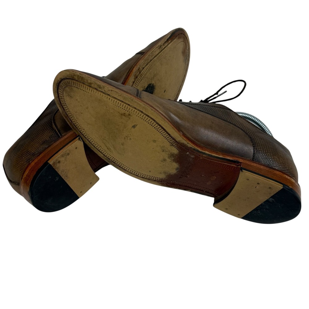 Warfield & Grand Logan Cap Toe Oxford Dress Shoes Men Brown Leather Size 9 - Picture 8 of 9